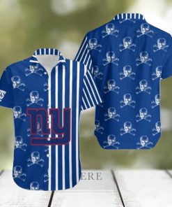 Gift For Husband Gift For Dad New York Giants Stripes And Skull Hawaiian Shirt Special Gift