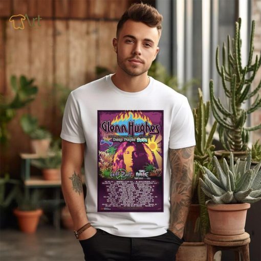 Glenn Hughes Deep Purple Burn Tour 2024 50th Anniversary Poster shirt