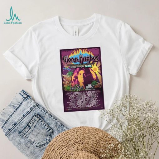Glenn Hughes Deep Purple Burn Tour 2024 50th Anniversary Poster shirt