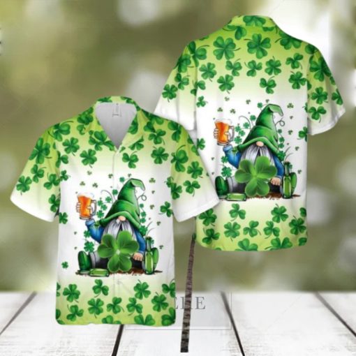 Gnomies Beer St. Patrick’s Day Aloha Hawaiian Shirt Men And Women Summer Vacation Shirt Beach Lover Gift