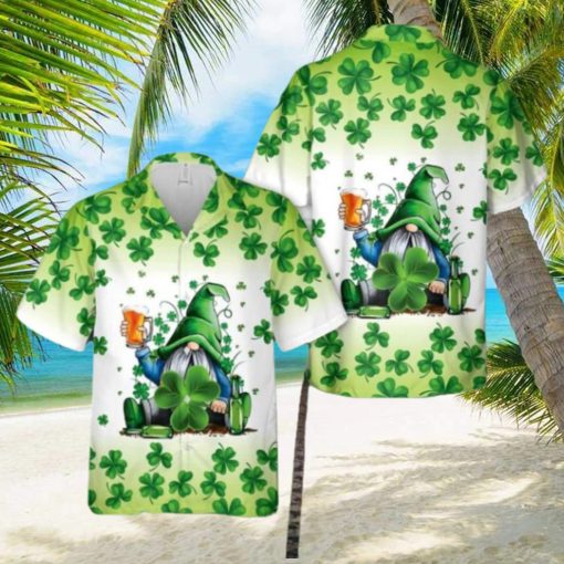 Gnomies Beer St. Patrick’s Day Aloha Hawaiian Shirt Men And Women Summer Vacation Shirt Beach Lover Gift