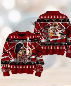 Go Ahead And Jump Eddie Van Halen Ugly Christmas Sweater