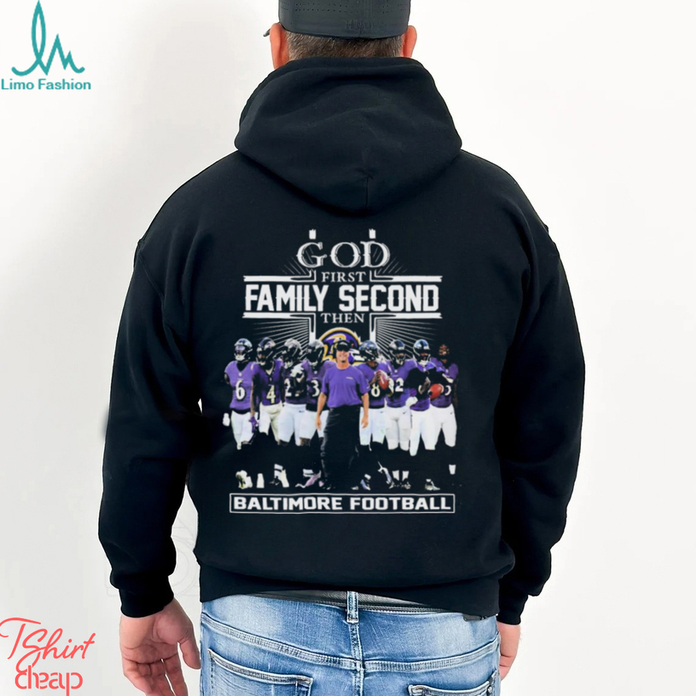 God First Family Second Then Baltimore Ravens 2023 Playoffs Shirt God First Family Second Then Baltimore Ravens 2023 Playoffs Shirt