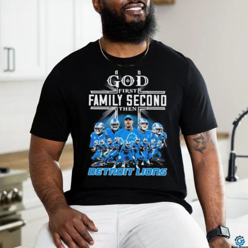 God First Family Second Then Detroit Lions 2023 Playoff Shirt