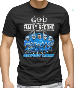 God First Family Second Then Detroit Lions 2023 Playoff Shirt