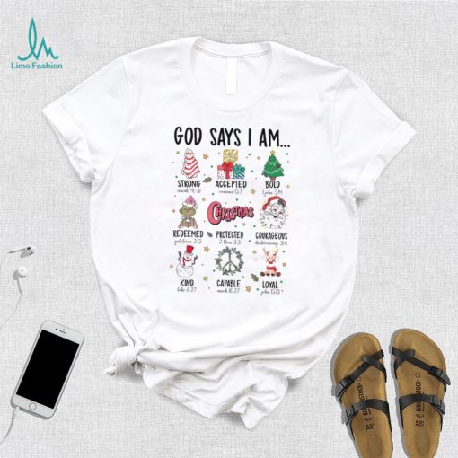 God says I am Chirstmas vibes shhirt