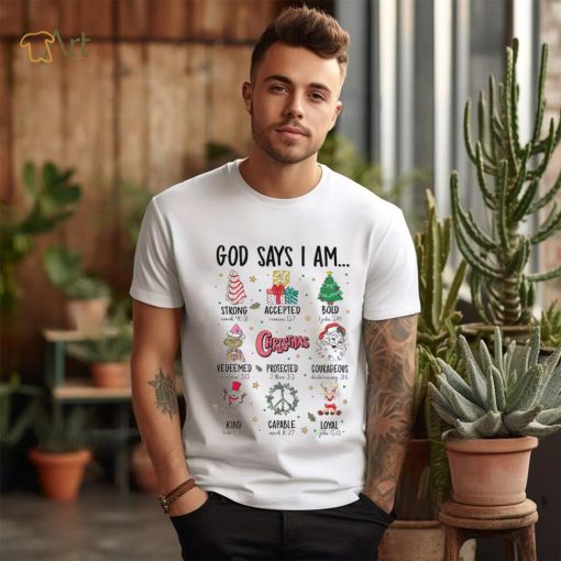 God says I am Chirstmas vibes shhirt