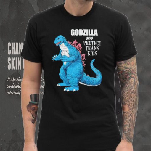 Godzilla says protect trans kids shirt