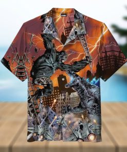 Godzilla vs King Kong Universal Hawaiian Shirt, godzilla gifts, King Kong Shirt, Movie Hawaiian Shirt, King Of The Monsters, Hawaii Shirt,