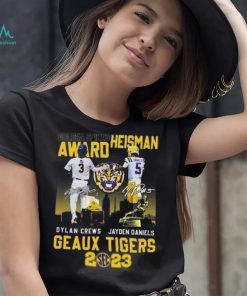 Golden Spikes Award Heisman Dylan Crews And Jayden Daniels Geaux Tiger Sec 2023 Signatures T shirt