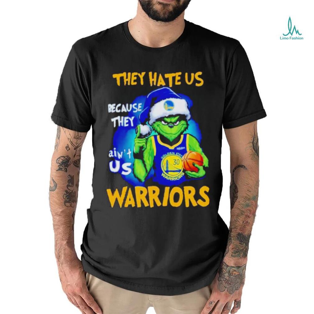Golden State Warriors football Grinch Santa they hate us because they ain’t us Titans Merry Christmas shirt Golden State Warriors football Grinch Santa they hate us because they ain’t us Titans Merry Christmas shirt