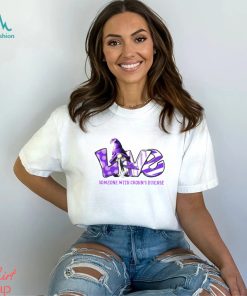 Gonomes purple love someone with crohn’s disease Cancer Awareness shirt