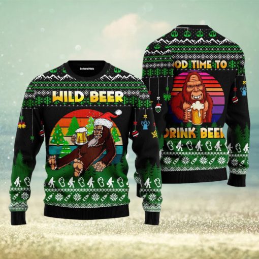 Good Time To Drink Beer Bigfoot Beer Christmas Ugly Christmas Sweater
