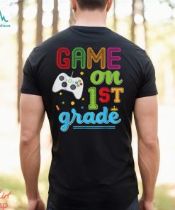 Grade Game On First Video Controller Teacher Kid Student T Shirts