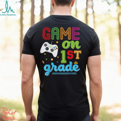 Grade Game On First Video Controller Teacher Kid Student T Shirts