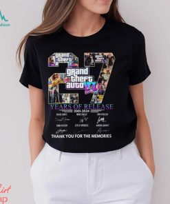 Grand Theft Auto VI 27 Years Of Release 2001 – 2024 Thank You For The Memories T Shirt