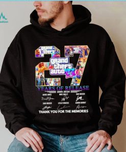 Grand Theft Auto VI 27 years of release 2001 2024 thank you for the memories shirt