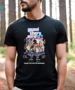 Grand Theft Auto VI 27th Anniversary 2001 – 2024 Thank You For The Memories Shirt