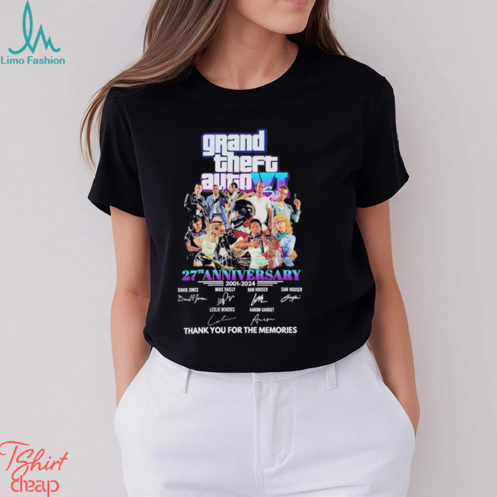 Grand Theft Auto VI 27th Anniversary 2001 – 2024 Thank You For The Memories Shirt Grand Theft Auto VI 27th Anniversary 2001 – 2024 Thank You For The Memories Shirt