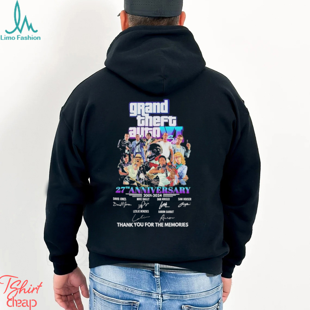 Grand Theft Auto VI 27th Anniversary 2001 – 2024 Thank You For The Memories Shirt Grand Theft Auto VI 27th Anniversary 2001 – 2024 Thank You For The Memories Shirt