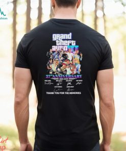 Grand Theft Auto VI 27th Anniversary 2001 – 2024 Thank You For The Memories Shirt
