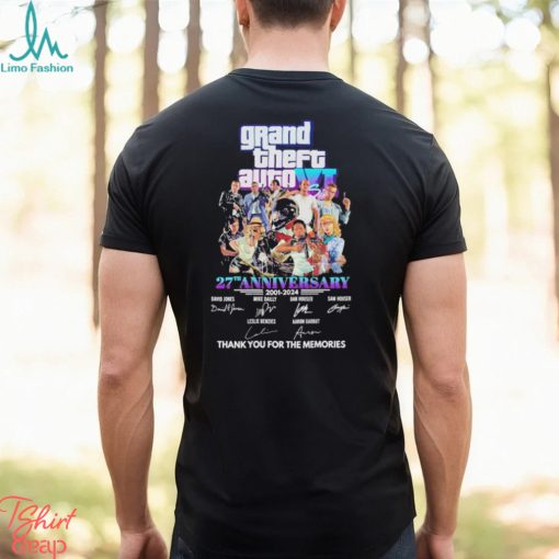Grand Theft Auto VI 27th Anniversary 2001 – 2024 Thank You For The Memories Shirt