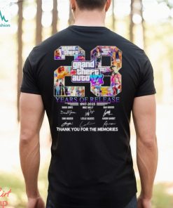 Grand Theft Auto Vi 28 Years Of Release 1997 2025 Thank You For The Memories T Shirt