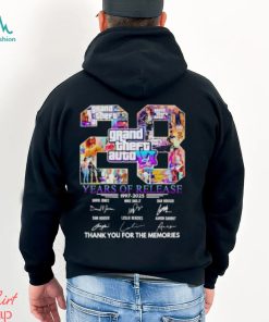 Grand Theft Auto Vi 28 Years Of Release 1997 2025 Thank You For The Memories T Shirt