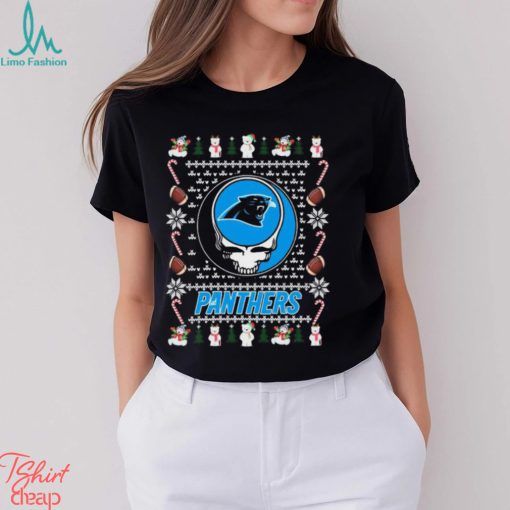 Grateful Dead Carolina Panthers Ugly Christmas Shirt