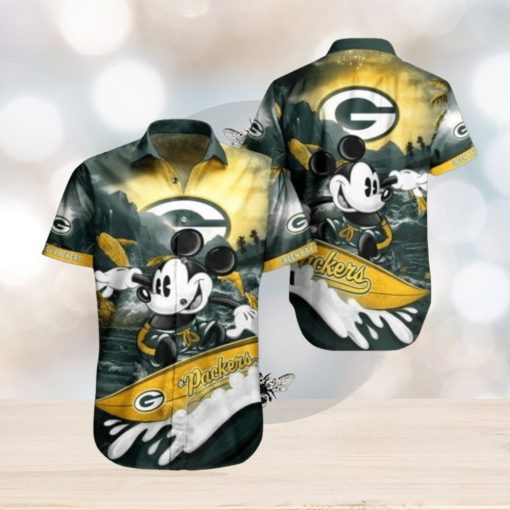 Green Bay Packers Hawaiian Shirt Mickey Graphic 3D Printed Gift