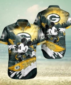 Green Bay Packers Hawaiian Shirt Mickey Graphic 3D Printed Gift