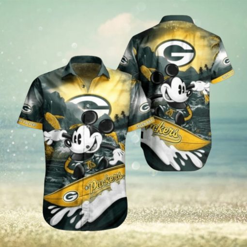 Green Bay Packers Hawaiian Shirt Mickey Graphic 3D Printed Gift