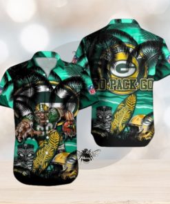 Green Bay Packers Mascot Design NFL Hawaiian Shirt, Green Bay Packers Fan Shirt for Sale