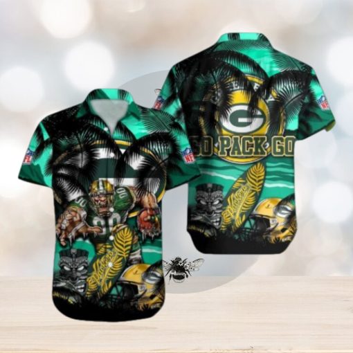 Green Bay Packers Mascot Design NFL Hawaiian Shirt, Green Bay Packers Fan Shirt for Sale