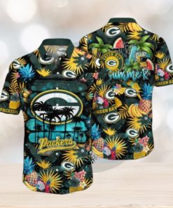 Green Bay Packers NFL Flower Hawaiian Shirt, Packers Merchandise