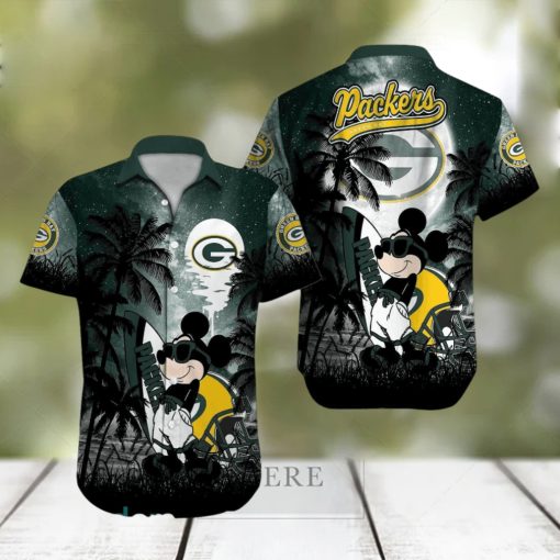 Green Bay Packers NFL Team Logo Baby Yoda Hawaiian Shirt