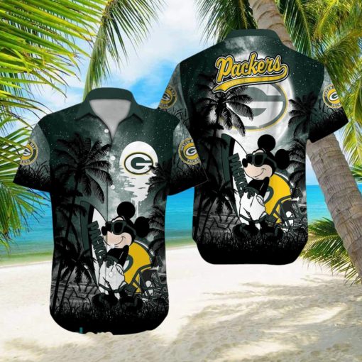 Green Bay Packers NFL Team Logo Baby Yoda Hawaiian Shirt