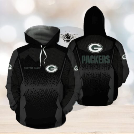 Green Bay Packers Nfl Football Team Logo Custom Personalized With Name All Over Print Design Black 3D T Shirt Zip Up Hoodie