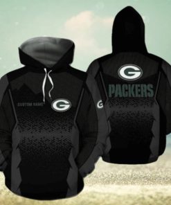 Green Bay Packers Nfl Football Team Logo Custom Personalized With Name All Over Print Design Black 3D T Shirt Zip Up Hoodie