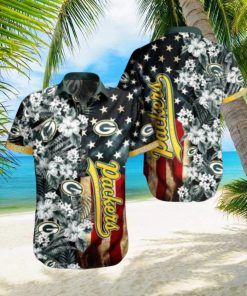 Green Bay Packers Nfl Graphic Us Flag Flower Hawaiian Shirt New Trends Summer Gift Ever Fans