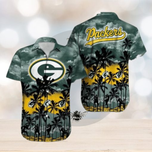 Green Bay Packers Palm Tree Design NFL Hawaiian Shirt, Packers Shirt