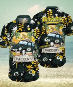 Green Bay Packers Summer Car NFL Hawaiian Shirt, Packers Gear