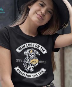 Grim Reaper football win lose or tie Saints fan till I die est 1966 shirt