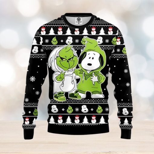 Grinch And Snoopy Ugly Christmas Sweater Xmas 3D Printed Christmas Sweater Gift