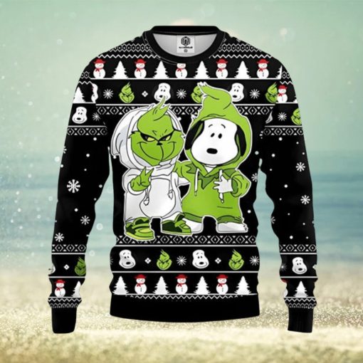 Grinch And Snoopy Ugly Christmas Sweater Xmas 3D Printed Christmas Sweater Gift