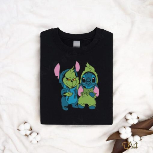 Grinch And Stitch Christmas Shirt Christmas Gifts Merry Grinchmas Sweatshirt Grinchmas T Shirt Gift For Friends Christmas Movies Tshirt