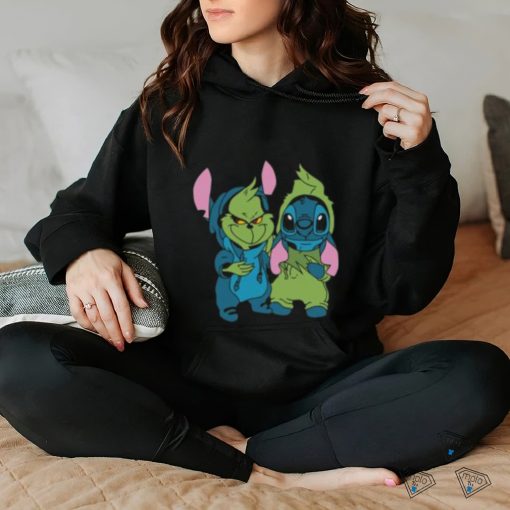 Grinch And Stitch Christmas Shirt Christmas Gifts Merry Grinchmas Sweatshirt Grinchmas T Shirt Gift For Friends Christmas Movies Tshirt