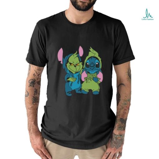 Grinch And Stitch Christmas Shirt Christmas Gifts Merry Grinchmas Sweatshirt Grinchmas T Shirt Gift For Friends Christmas Movies Tshirt