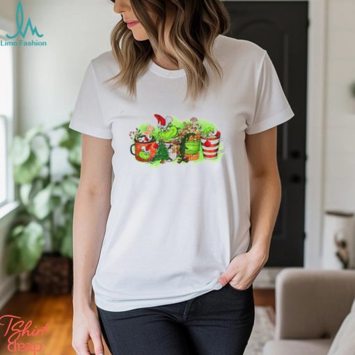 Grinch Face Coffee Drink Shirt, Christmas Grinch Shirt