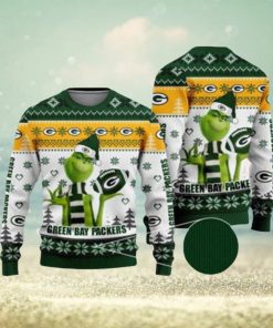 Grinch Green Bay Packers Ugly Christmas Sweater Xmas 3D Printed Christmas Sweater Gift